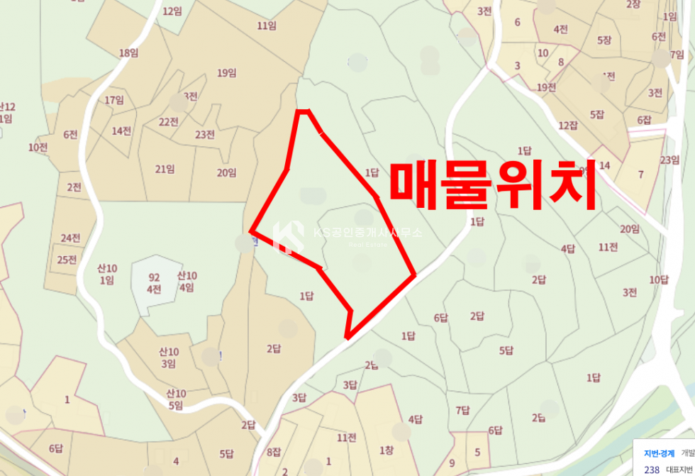 세종 세종특별자치시 금남면 국곡리 세종 금남면 국곡리 진입로 있는 토지 매매 매물번호 12162 사진 3